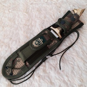 Üç Hilalli Gri Kurt Figürlü - Komando Avcı Bıçağı